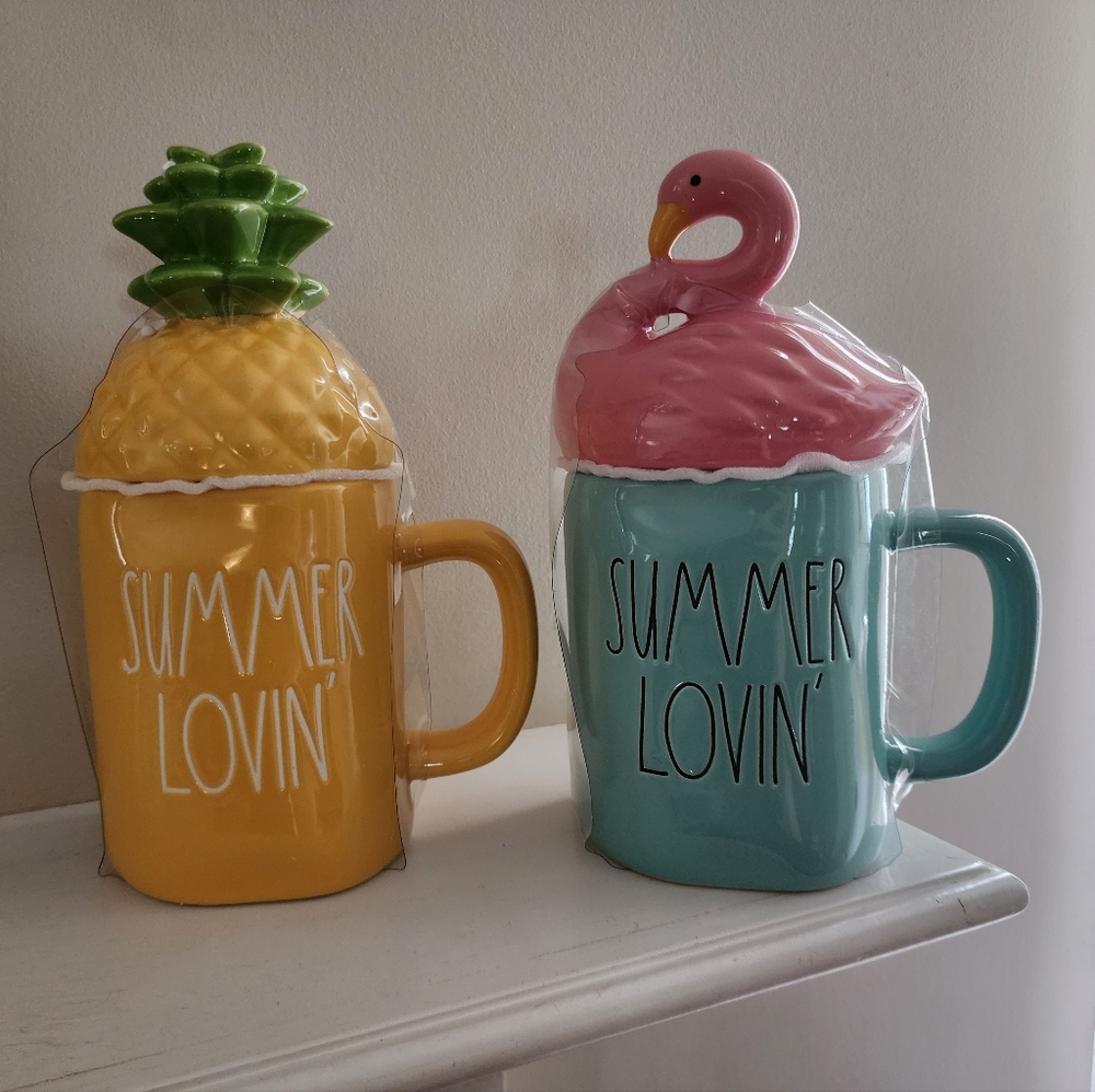 Rae Dunn Summer Love mug set